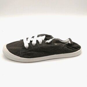 Maurices Womens Sneaker‎ Mariah 117249 Dk Gray Lace Up Elastic Back Round Toe 6
